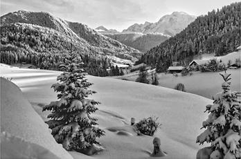 Unser großes Ferienapartment für 5 Personen nahe Salzburg und Bad Reichenhall liegt etwas oberhalb des Berchtesgadener Tales.